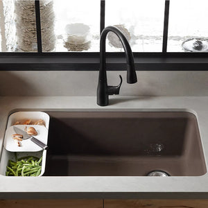 Riverby 22' x 33' x 9.63' Enameled Cast Iron Single-Basin Undermount Kitchen Sink in Dune