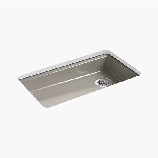 Riverby 22" x 33" x 5.88" Enameled Cast Iron Single-Basin Undermount Kitchen Sink in Cashmere