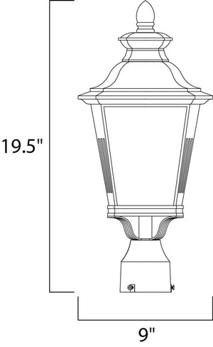 Knoxville 19.5' Single Light Lantern in Bronze
