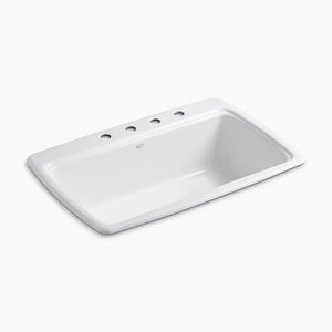 Cape Dory 22' x 33' x 9.63' Enameled Cast Iron Single-Basin Drop-In Kitchen Sink in White