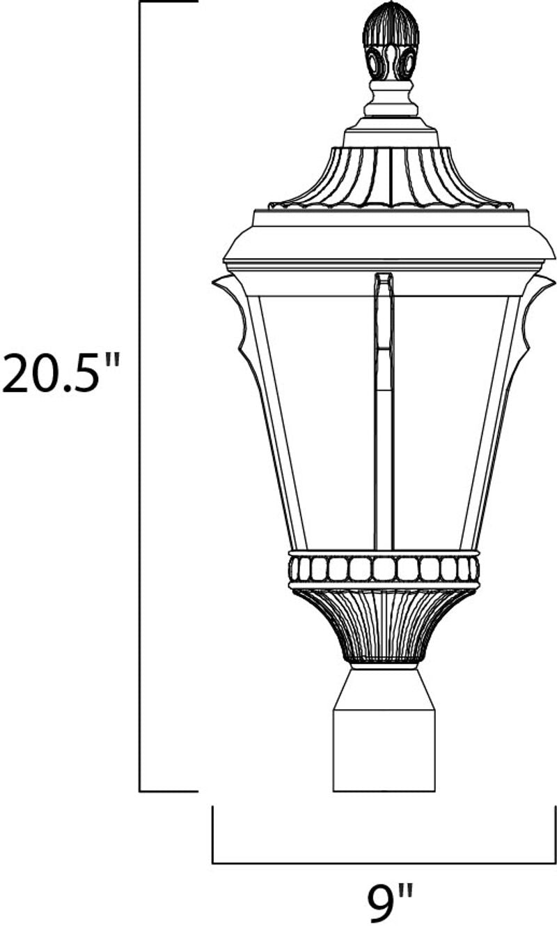 Odessa 20.5' Single Light Outdoor Pole/Post Mount in Espresso