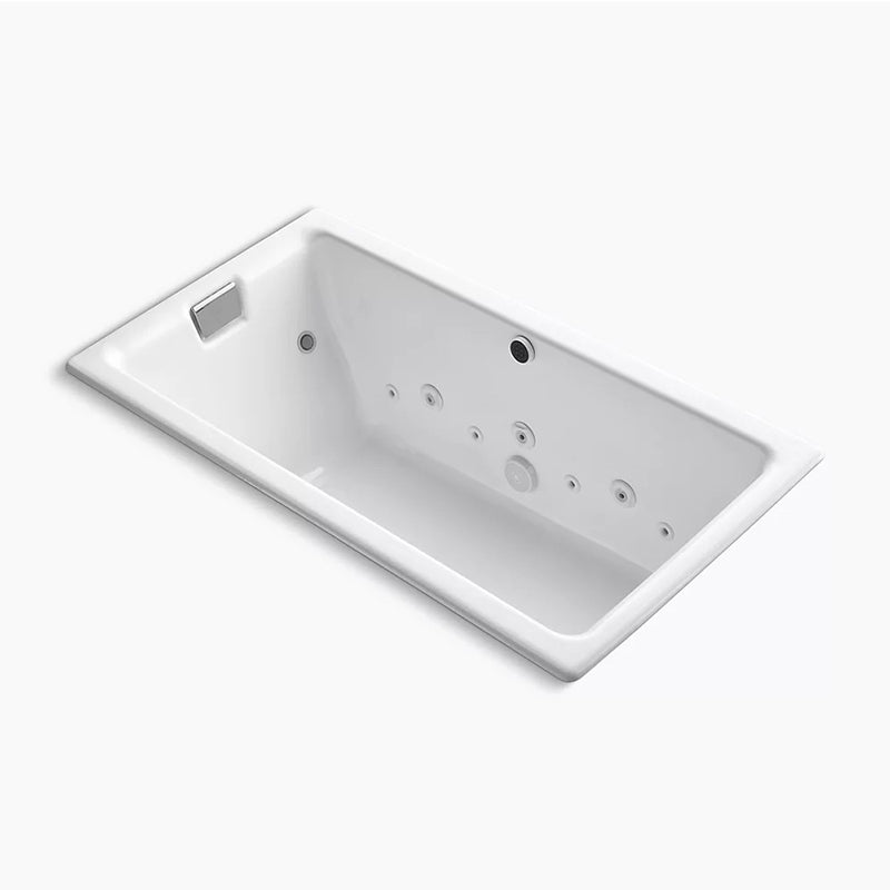 Tea-for-Two 66' x 36' x 24' Drop-In Bathtub in White with 8 Jets