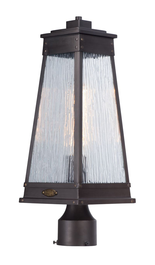 Schooner 19" Single Light Post Lamp in Olde Brass