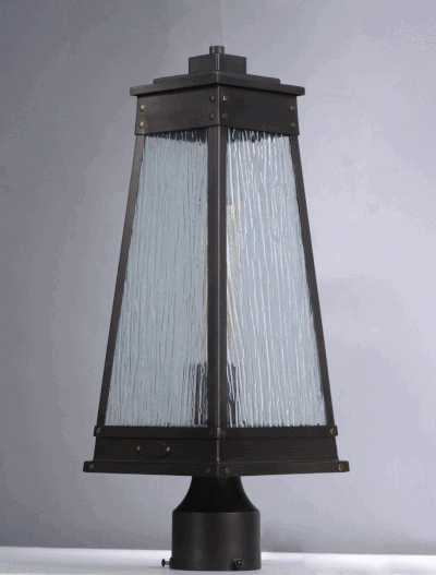 Schooner 19' Single Light Lamp in Olde Brass