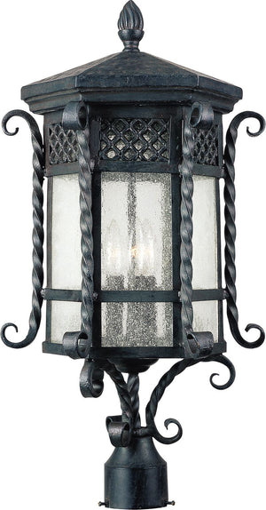 Scottsdale 25.5' 3 Light Outdoor Post Mount in Country Forge