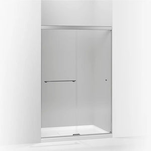 Revel 70' x 47.63 Clear Glass Sliding Shower Door in Bright Polished Silver with 0.31' Thick Glass