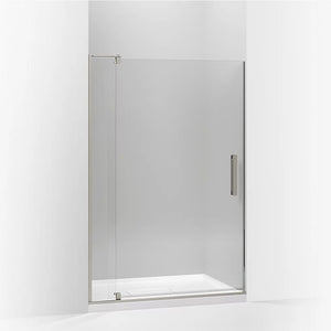 Revel 70' x 48' Clear Glass Pivot Shower Door in Anodized Brushed Nickel