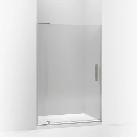 Revel 70" x 48" Clear Glass Pivot Shower Door in Anodized Brushed Nickel
