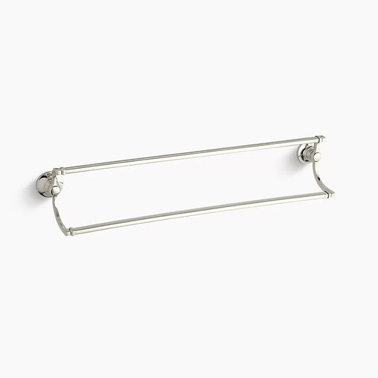 Bancroft 26.25" Double Towel Bar in Vibrant Polished Nickel