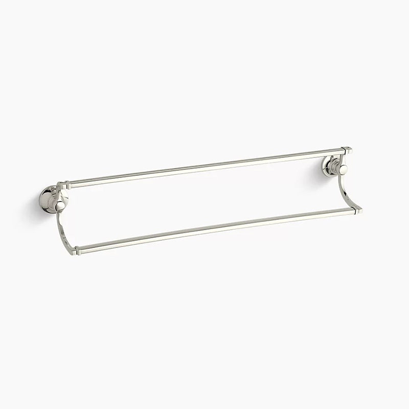 Bancroft 26.25' Double Towel Bar in Vibrant Polished Nickel