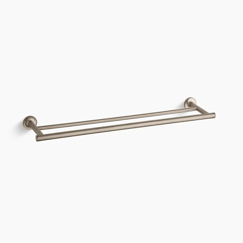 Purist 24.94' Double Towel Bar in Vibrant Brushed Bronze