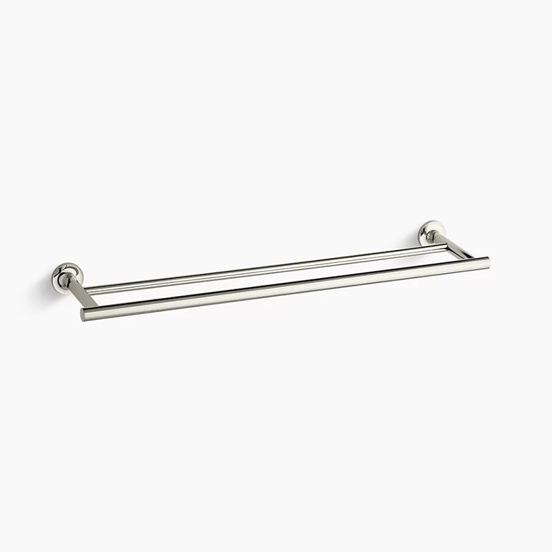 Purist 24.94' Double Towel Bar in Vibrant Polished Nickel