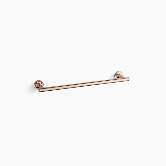 Purist 19.88" Towel Bar in Vibrant Rose Gold