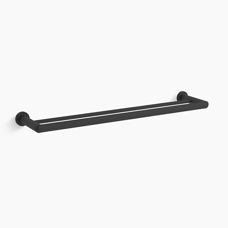 Kumin 25.75' Double Towel Bar in Matte Black