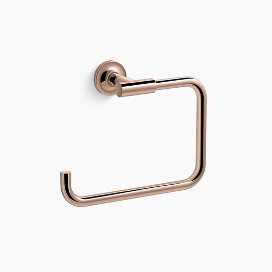 Purist 8.88" Towel Ring in Vibrant Rose Gold