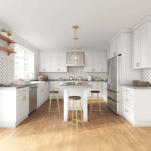 Linridge White Shaker 10x10 Kitchen Cabinets