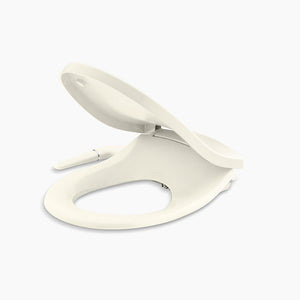 Puretide Quiet-Close Round Bidet Seat in Biscuit