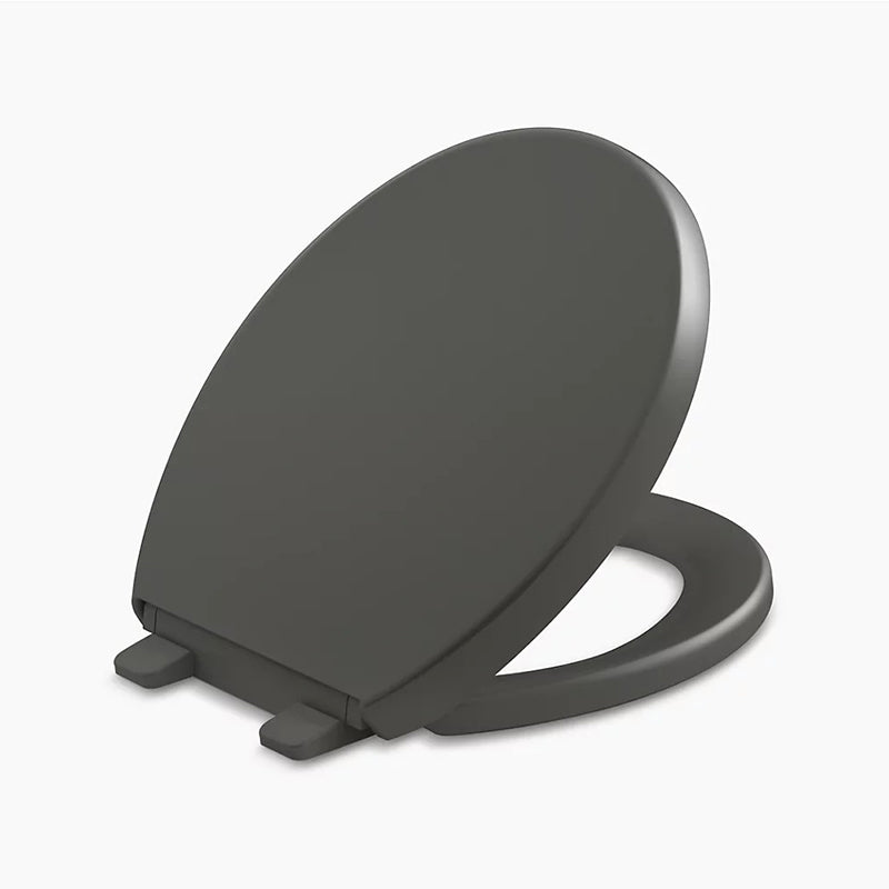 Reveal Quiet-Close Round Toilet Seat in Thunder Grey