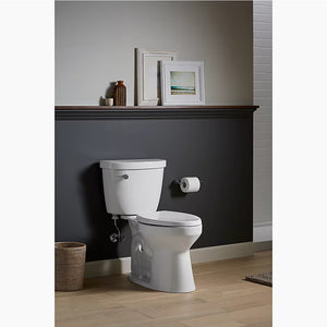 Cimarron Comfort Height Elongated 1.28 gpf Two-Piece Toilet in Biscuit