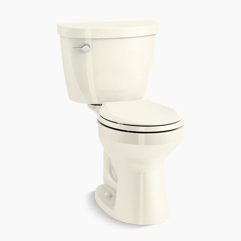 Cimarron Comfort Height Round 1.28 gpf Two-Piece Toilet in Biscuit