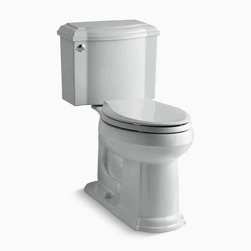 Devonshire Comfort Height Elongated 1.28 gpf Two-Piece Toilet in Ice Grey