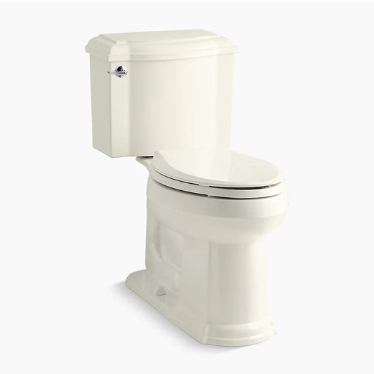 Devonshire Comfort Height Elongated 1.28 gpf Two-Piece Toilet in Biscuit
