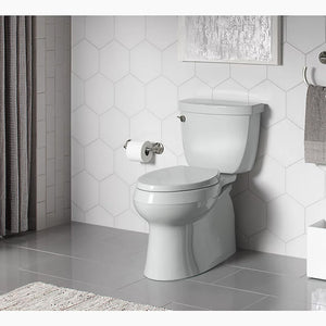 Cimarron Comfort Height Elongated 1.28 gpf Skirted Two-Piece Toilet in White