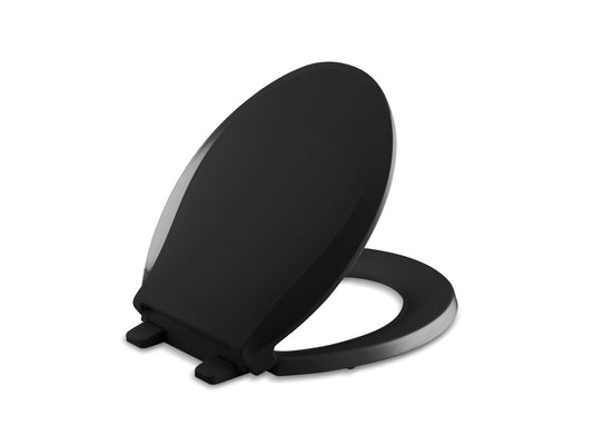 Cachet Quiet-Close Round Toilet Seat in Black Black