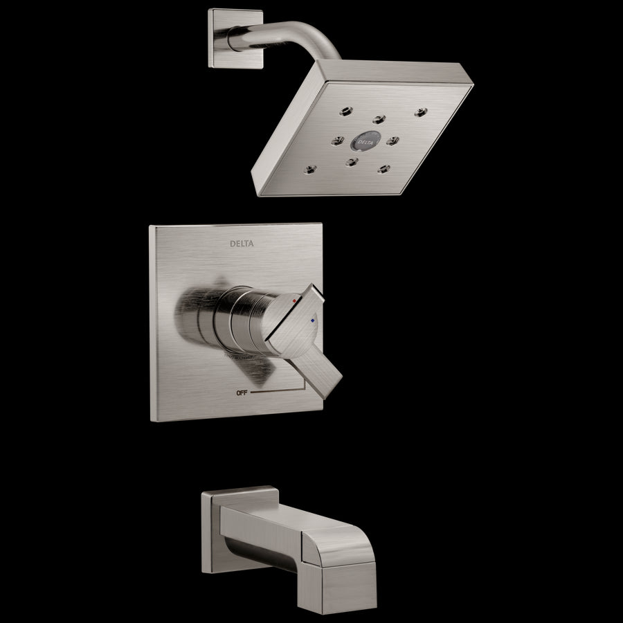 Ara Single-Handle Pressure Balance Tub & Shower Faucet in Stainless