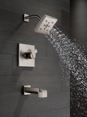 Ara Single-Handle Pressure Balance Tub & Shower Faucet in Stainless