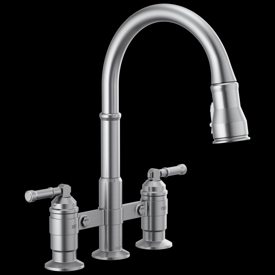 Broderick Bridge Pull-Down Kitchen Faucet in Arctic Stainless
