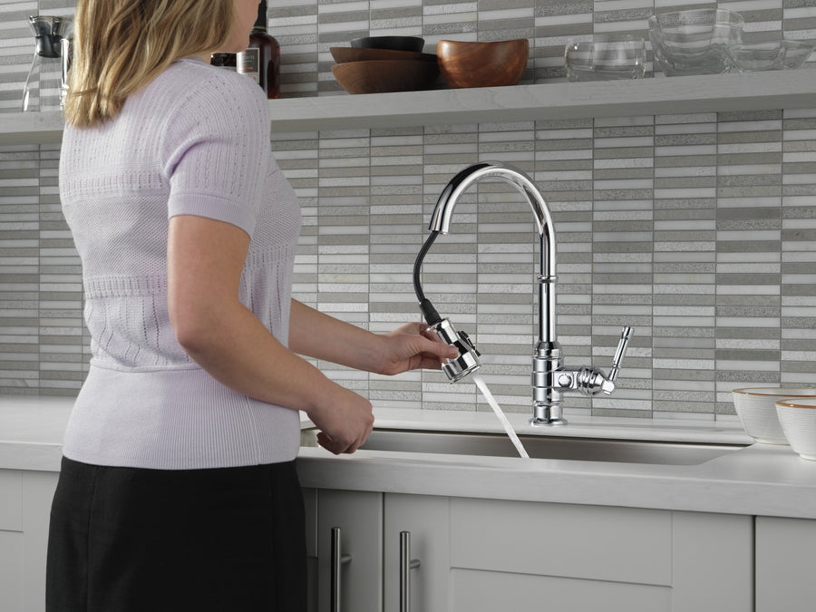 Broderick Pull-Down Kitchen Faucet in Chrome