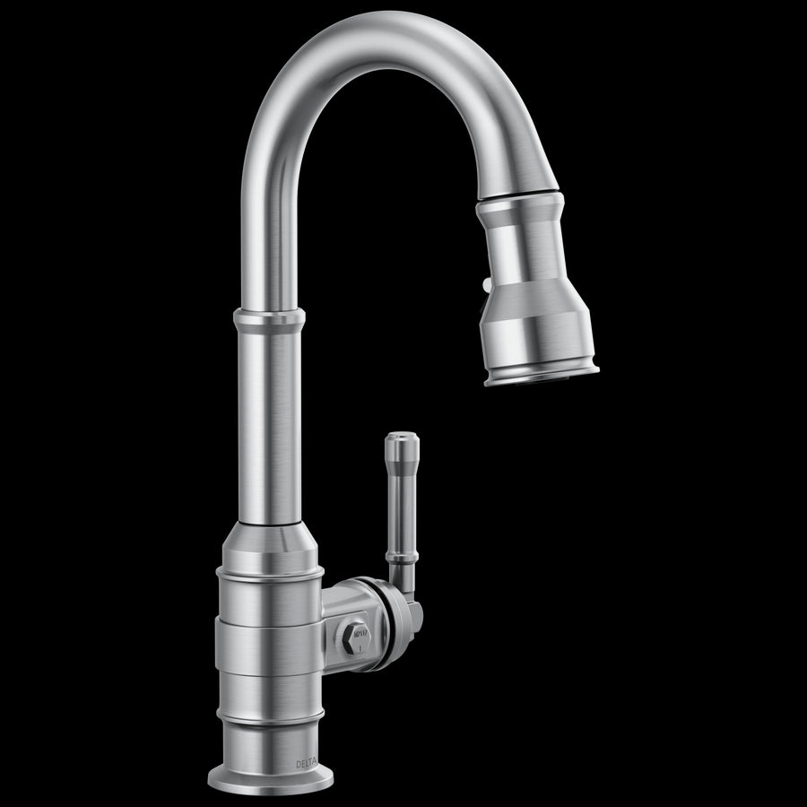 Broderick Pull-Down Bar Kitchen Faucet in Arctic Stainless