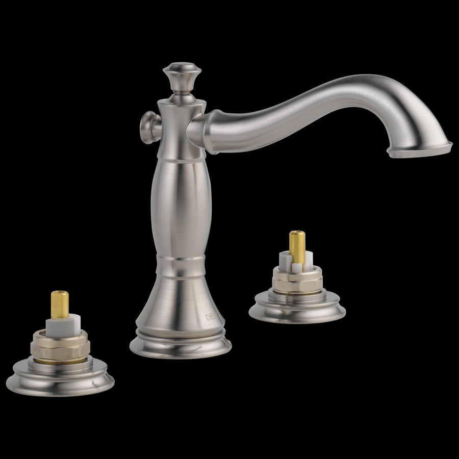 Cassidy Widespread Bathroom Faucet in Stainless - Less Handle