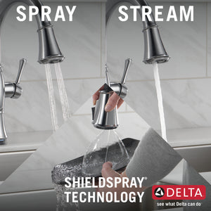 Cassidy Pull-Down Kitchen Faucet in Lumicoat Arctic Stainless with Touch Tech