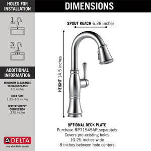 Cassidy Pull-Down Bar Kitchen Faucet in Lumicoat Arctic Stainless