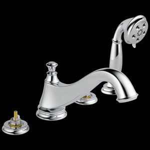Cassidy 6.69' Roman Tub Filler in Chrome with Hand Shower - Less Handle