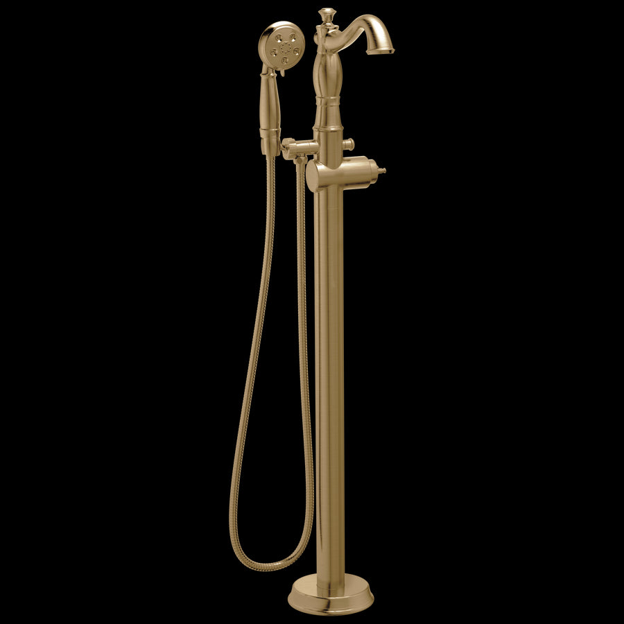 Cassidy Freestanding Roman Tub Filler in Champagne Bronze - Less Handle