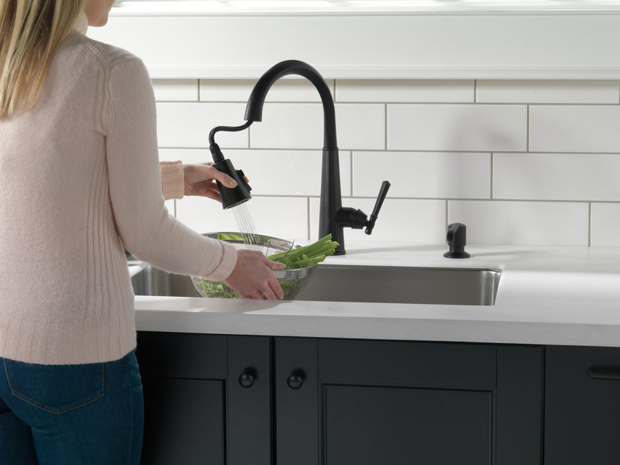 Emmeline Pull-Down Kitchen Faucet in Matte Black