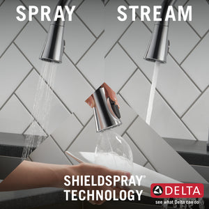 Emmeline Pull-Down Touchless Kitchen Faucet in Lumicoat Arctic Stainless