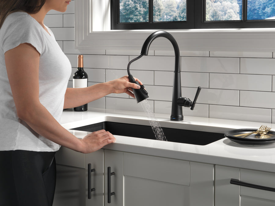 Emmeline Pull-Down Touchless Kitchen Faucet in Matte Black