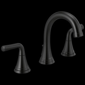 Kayra Widespread Two-Handle Bathroom Faucet in Matte Black