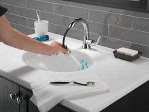 Kayra Single-Handle Pull-Down Bathroom Faucet in Chrome