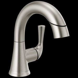 Kayra Single-Handle Pull-Down Bathroom Faucet in Stainless