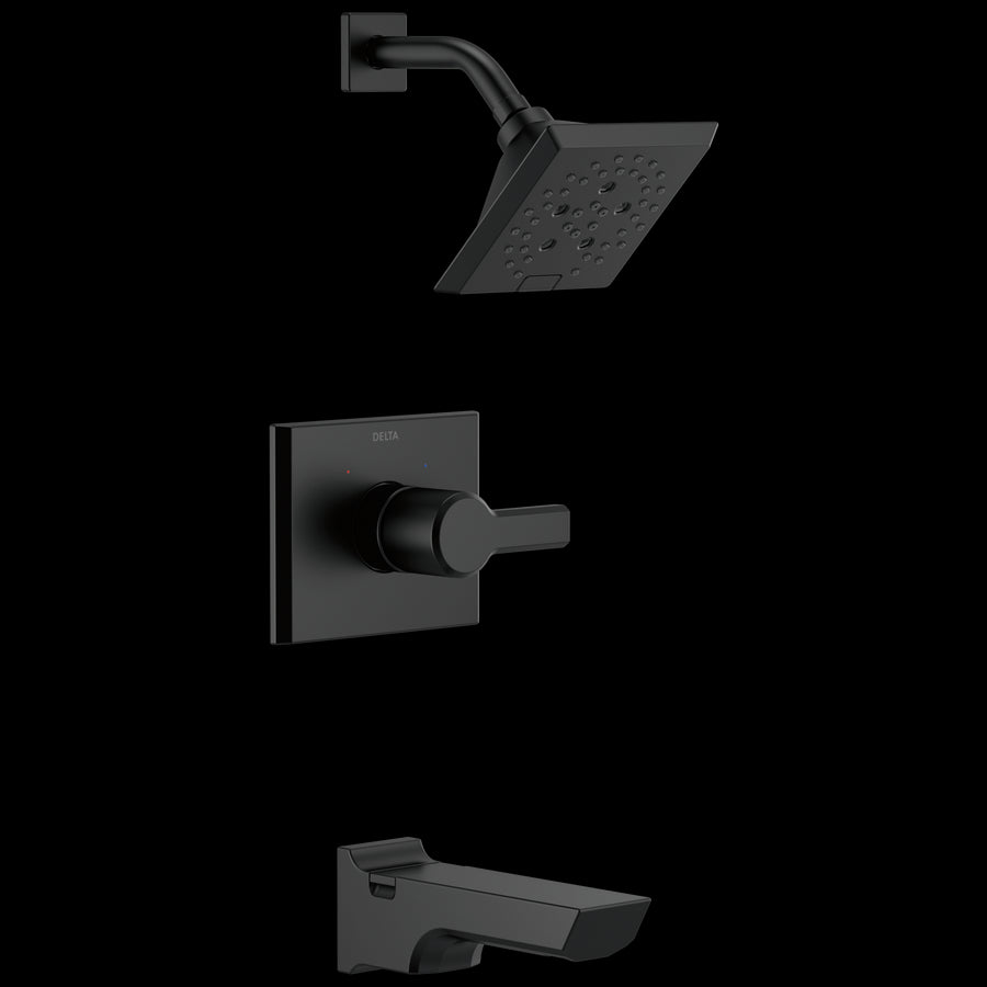 Pivotal 14 Series Single-Handle Tub & Shower Faucet in Matte Black