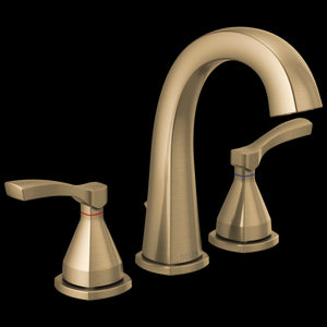 Stryke Widespread Two Lever Handle Bathroom Faucet in Champagne Bronze