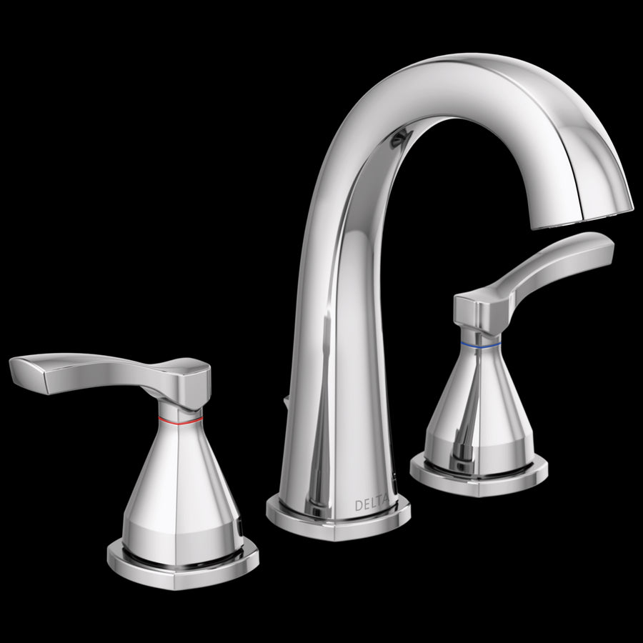 Stryke Widespread Two Lever Handle Bathroom Faucet in Chrome