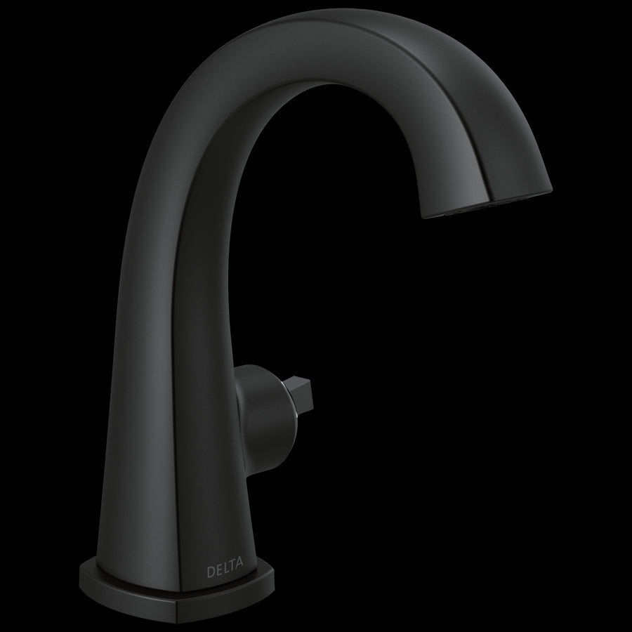 Stryke 7.38' Single-Handle Bathroom Faucet in Matte Black with Drain - Less Handle
