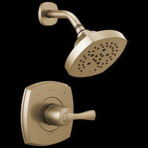 Stryke 14 Series Single Lever Handle Shower Only Faucet in Champagne Bronze