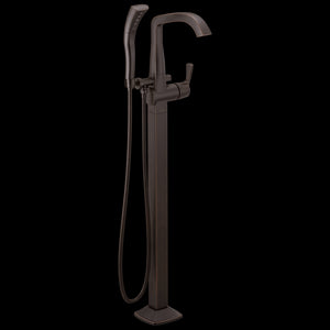 Stryke 42.88' Single Lever Handle Freestanding Tub Filler in Venetian Bronze